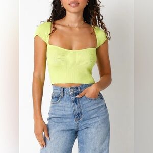 Honeydew Knit Crop Top